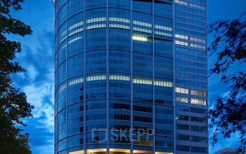 Exterior view of an office building at Blaak 555, Rotterdam Center, ideal for office space rental.