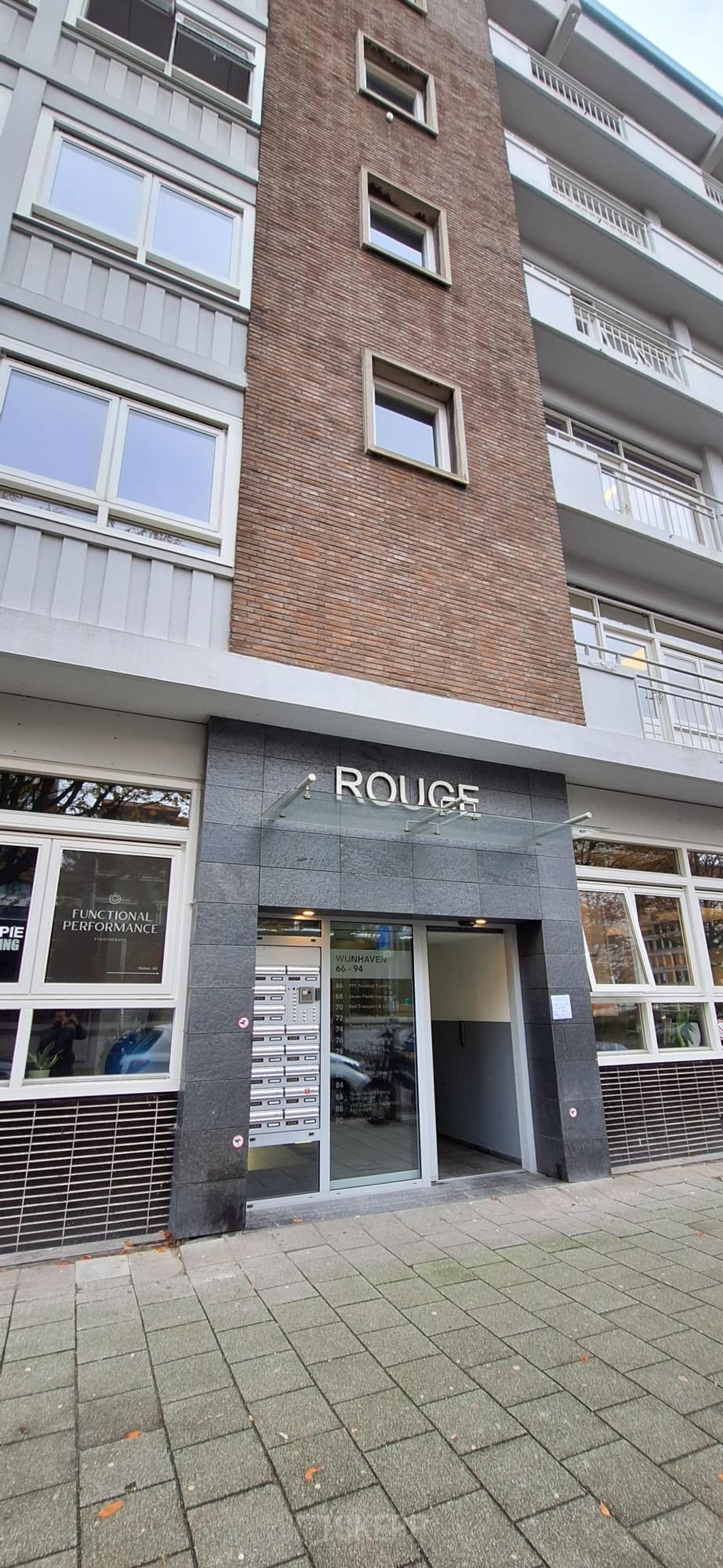 Exterior view of the office building at Wijnhaven 76, perfect for those seeking office space rental in Rotterdam Center.