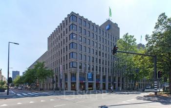 Modern Westblaak 92 office space rental in Rotterdam Center, with ample windows and a structured facade.