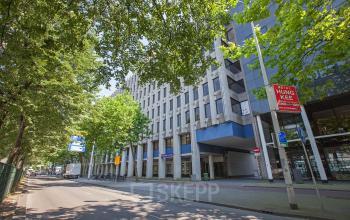 Office space rental available at Westblaak 92, nestled in the vibrant Rotterdam Center, showcasing a modern exterior.