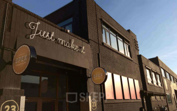 Exterior view of an office building at Van Helmontstraat 17-23, Rotterdam Delfshaven, suitable for office space rental.