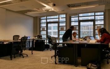 office room many people bright space