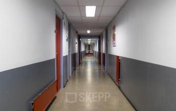 The hallway in the office building