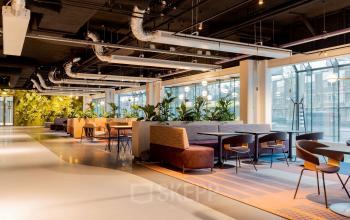 Spacious and modern office at Daalsesingel 51, Utrecht Central Station, featuring stylish furniture and ample natural light—ideal for office space rental.