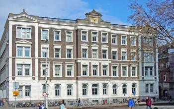 Historic Moreelsepark 1 in Utrecht Central Station area, showcasing a classic facade ideal for office space rental.