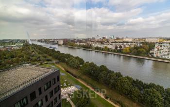 Aerial view of Utrecht Papendorp, showcasing the surrounding area near Papendorpseweg with water and greenery.