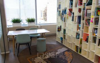 Calm reading area within the office
