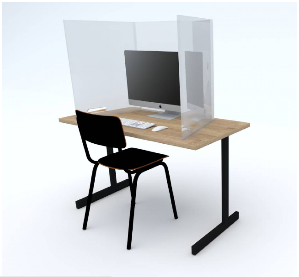 mobiel plexiglas scherm