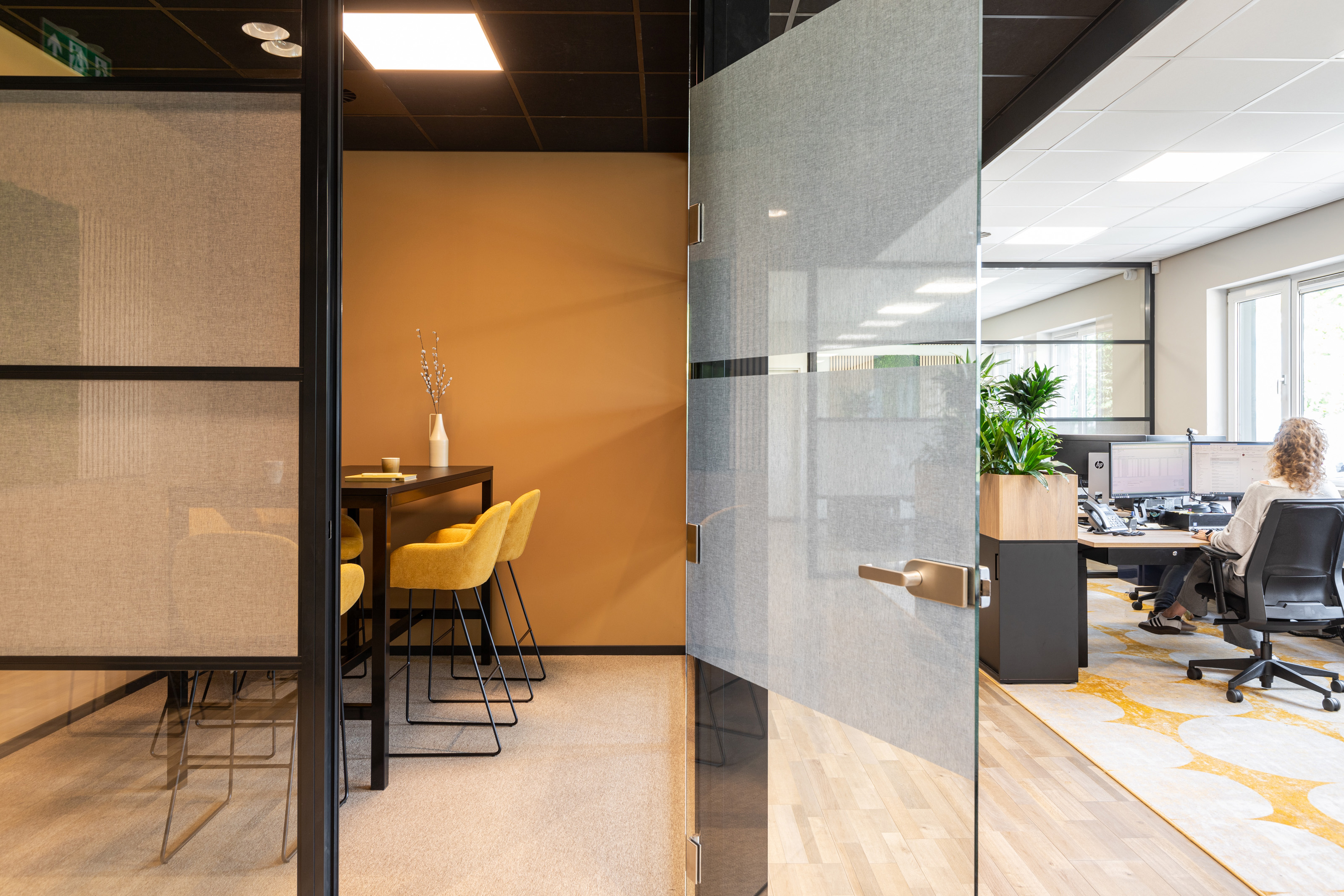 Modern office space with a stylish and functional setup, perfectly tailored to new tenants.